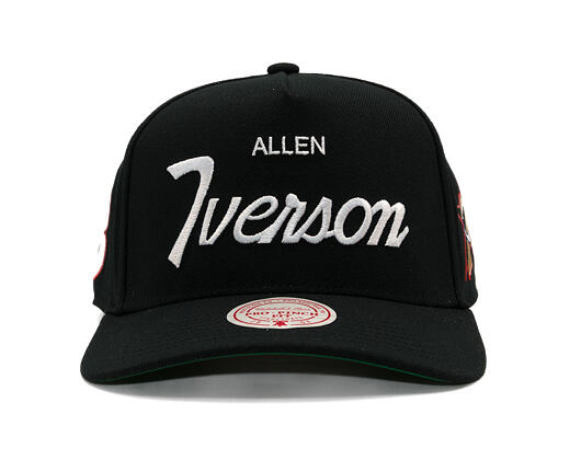 Kšiltovka Mitchell & Ness - Player Script Hwc - NBA - Philadelphia 76Ers - Allen Iverson - Black