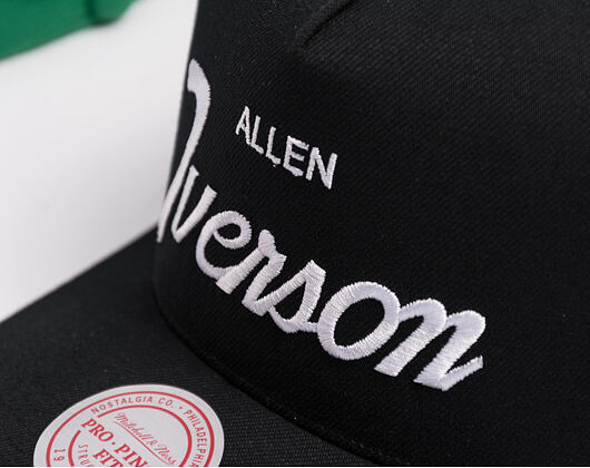 Kšiltovka Mitchell & Ness - Player Script Hwc - NBA - Philadelphia 76Ers - Allen Iverson - Black