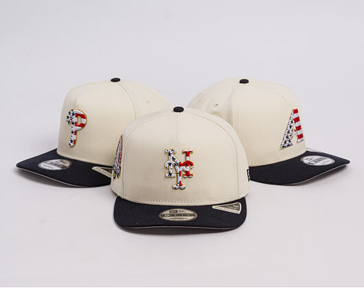 Kšiltovka New Era - MLB "American Flag" 9FIFTY - NY Mets - Chrome White