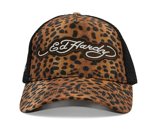 Kšiltovka Ed Hardy - Leopard Print 5 Panel Trucker