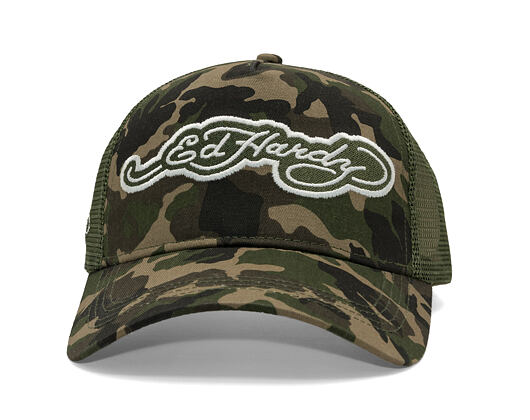Kšiltovka Ed Hardy - Embroidery Applique Cord 5 Panel Trucker Cap