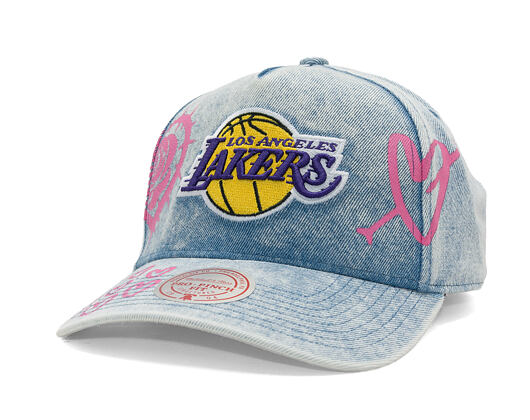 Kšiltovka Mitchell & Ness - Painted Love - NBA - Los Angeles Lakers - Light Blue