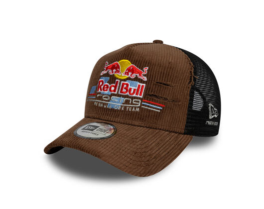 Kšiltovka New Era - F1 Distressed Cord 9FORTY A-Frame Trucker - RED BULL F1 - Chestnut Brown