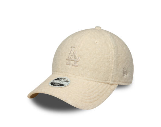 Dámská Kšiltovka New Era - MLB Winter Borg Teddy 9FORTY M-CROWN - LA Dodgers - Cream