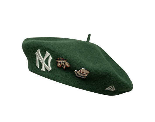 Baret New Era - MLB IMAGE DROP Retro Pin Beret - NY Yankees - Green