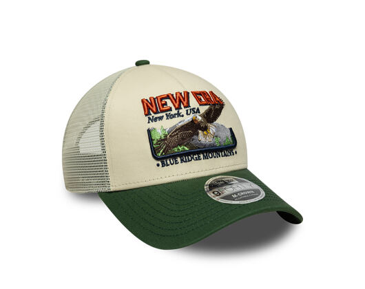 Kšiltovka New Era - Branded Graphic 9FORTY M-CROWN A-Frame Trucker - Cream / Cilantro Green
