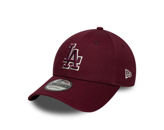 Kšiltovka New Era - MLB Team Outline 9FORTY - LA Dodgers - Burgundy / Cream
