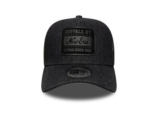 Kšiltovka New Era - Branded Patch Denim 9FORTY A-Frame Trucker - Black