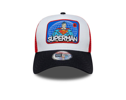 Dětská Kšiltovka New Era - DC Patch 9FORTY A-Frame Trucker - Superman - White / Navy