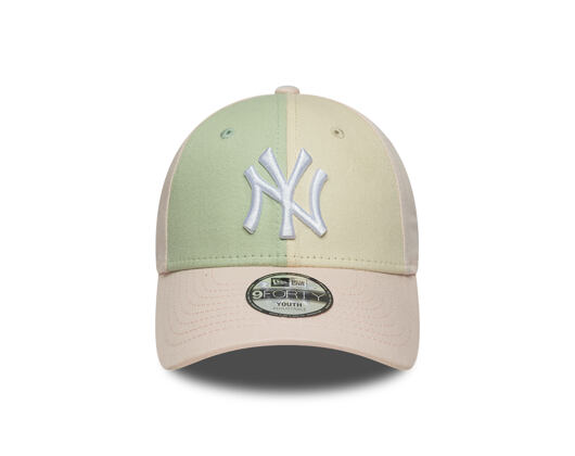 Dětská Kšiltovka New Era - MLB Color Block 9FORTY - NY Yankees - Blush Pink / Soft Grass