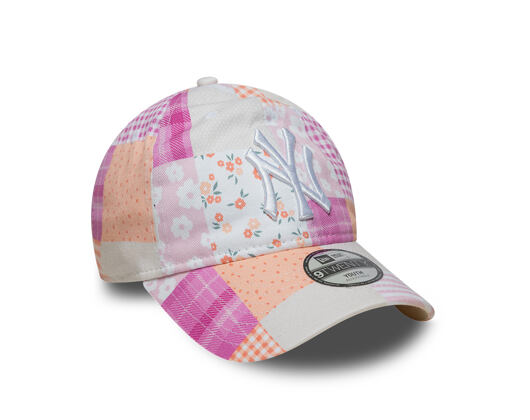 Dětská Kšiltovka New Era - MLB Patchwork 9TWENTY - NY Yankees - Blush Pink / Fuchsia