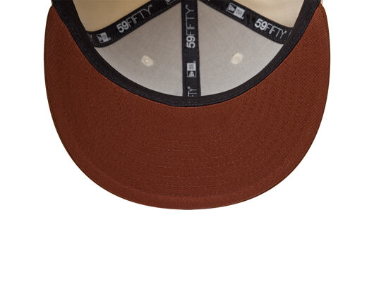 Kšiltovka New Era - MLB League Essential 59FIFTY - NY Yankees - Cream / Deep Auburn