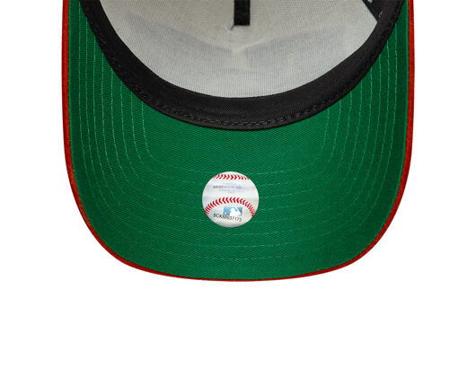 Kšiltovka New Era - MLB Wordmark Suede 9FORTY A-Frame - NY Yankees - Cream / Warm Flame