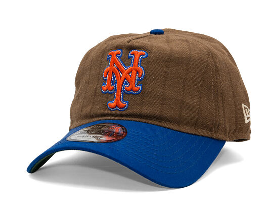 Kšiltovka New Era × Three Looms - Chestnut Pinstripe 9TWENTY A-Frame - New York Mets