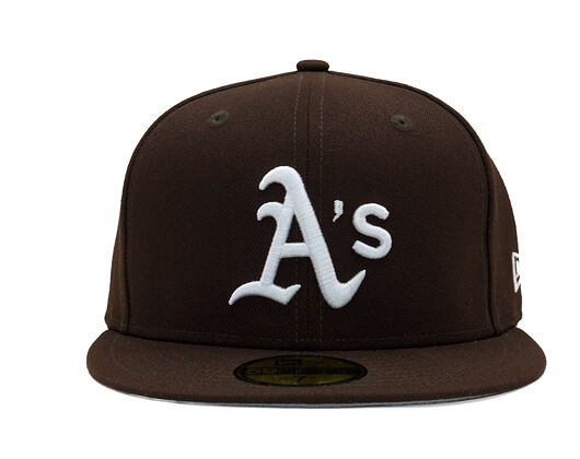 Kšiltovka New Era - MLB Seasonal 59FIFTY - Oakland Athletics - Burnt Wood - Brown