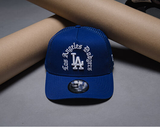 Kšiltovka New Era - MLB Wordmark 9FORTY A-Frame Trucker - LA Dodgers - Royal