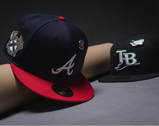 Kšiltovka New Era - MLB IMAGE DROP Cooperstown Icon 59FIFTY - Atlanta Braves - Navy / Scarlet