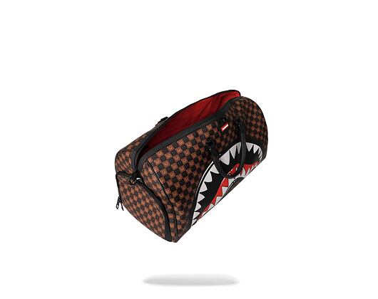 Taška Sprayground - Sharks In Paris Wtf Bubble Brown Check Duffle