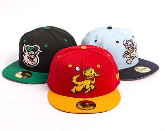 Kšiltovka New Era - MiLB Theme Nights 59FIFTY - Hudson Valley Renegades - Dog - Cardinal / Gold
