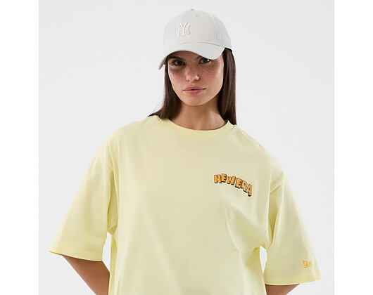 Triko New Era - Branded Beach Party Graphic Oversized Tee - Yellow