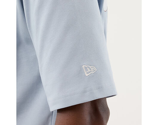 Triko New Era - Branded Block Party Graphic Oversized Tee - Sky Blue