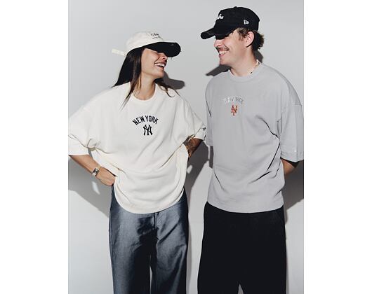 Triko New Era - MLB Waffle Box Tee - NY Yankees - Off White