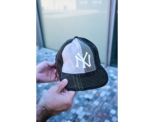 Kšiltovka New Era - MLB IMAGE DROP Patchwork 9FIFTY Retro Crown - NY Yankees - Brown