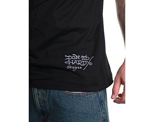 Triko Ed Hardy - Mens Double-Panther Tshirt - Black