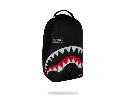 Batoh Sprayground - Shark Central Black Embroidered Shark Backpack