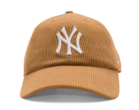 Kšiltovka '47 Brand - MLB Thick Cord CLEAN UP - NY Yankees - Camel