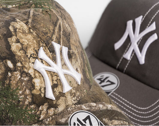 Kšiltovka '47 Brand - MLB Real Tree CLEAN UP - NY Yankees