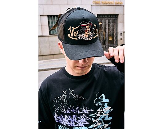 Kšiltovka Von Dutch - Trucker - Love Patch - Black