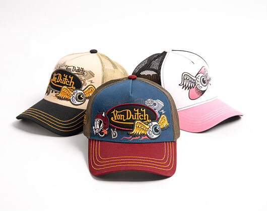 Kšiltovka Von Dutch - Trucker - Patch & Print - Red / Navy