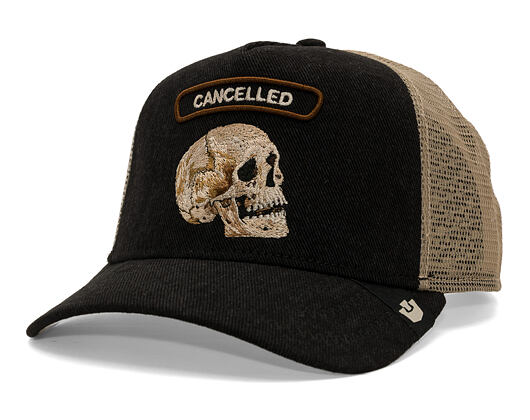 Kšiltovka Goorin - Cancelled Denim Rocker - Skull - Black Denim