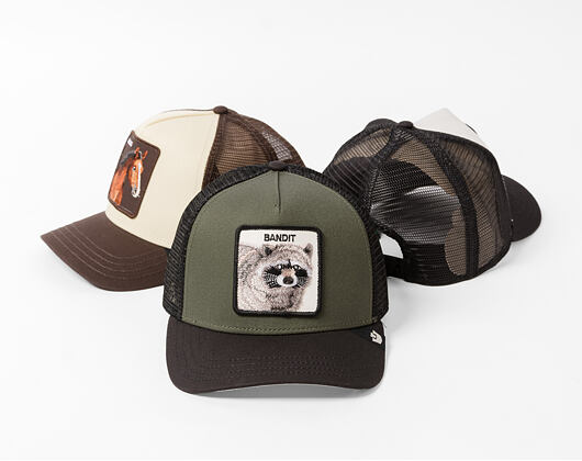 Kšiltovka Goorin - Bandit Trucker - Raccoon - Palm