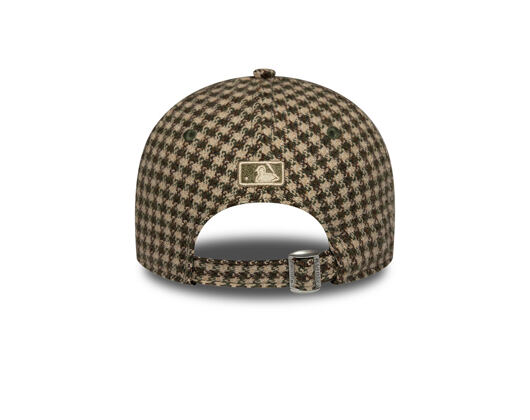 Dámská Kšiltovka New Era - MLB Houndstooth 9FORTY M-CROWN - LA Dodgers - New Olive