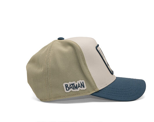 Kšiltovka Capslab - Batman Trucker - Dark Knight Sketch - Off White / Blue