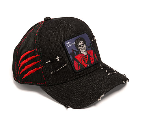 Kšiltovka Capslab - Thriller Pop Legend Trucker - Distressed Black Denim