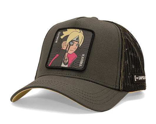 Kšiltovka Capslab - Boruto Trucker - Boruto Karma - Olive / Black