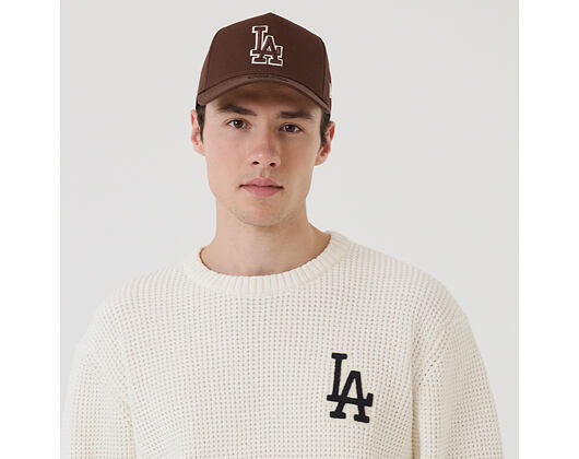 Mikina New Era - MLB Waffle Knit Crew - LA Dodgers - Off White