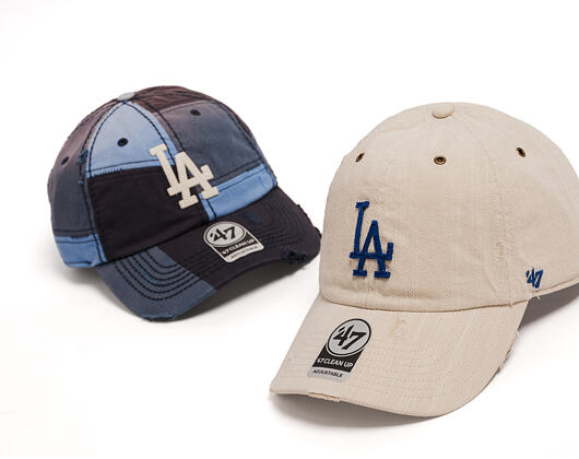 Kšiltovka '47 Brand - MLB Worn In Cooperstown CLEAN UP - LA Dodgers