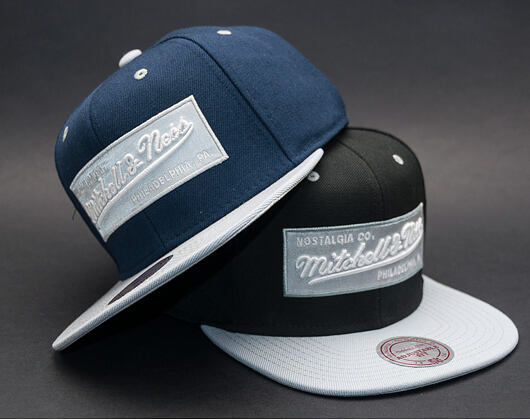 Kšiltovka Mitchell & Ness 2 Tone Label Black/Grey Snapback