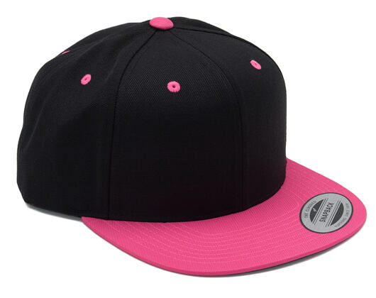 Kšiltovka Yupoong Classic Snapback 2-Tone Black / Neonpink