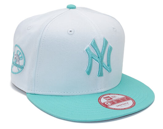 Kšiltovka New Era New York Yankees White/Blue Pop Leabas Snapback