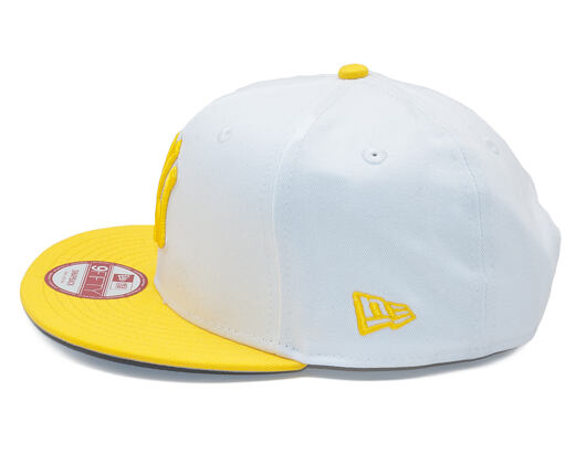 Kšiltovka New Era New York Yankees White/Yellow Pop Leabas Snapback