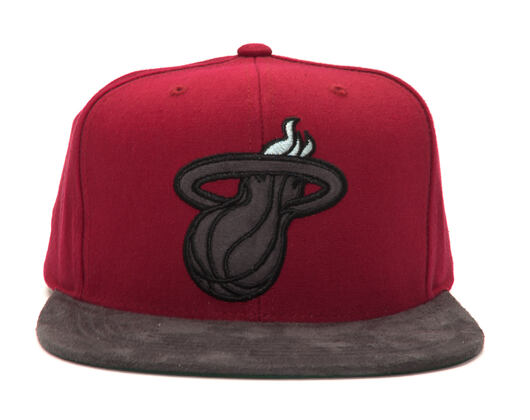 Kšiltovka Mitchell & Ness Dark Agent Miami Heat Red Snapback