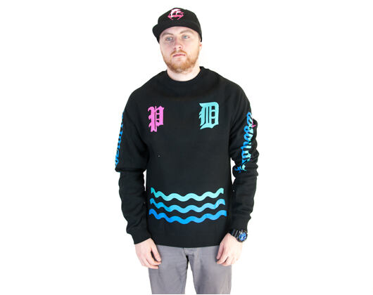 Mikina Pink Dolphin Wavelordz II Crewneck Black
