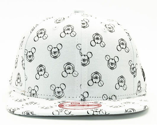 Kšiltovka New Era Sketch Face Mickey Mouse Optic White/Black Snapback