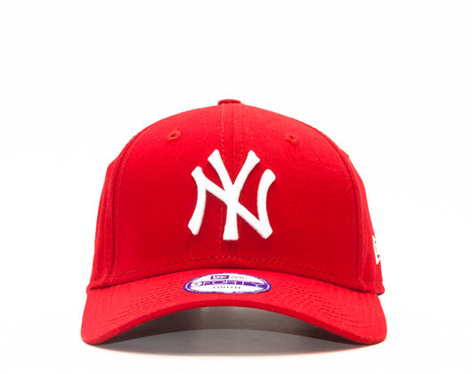 Dětská Kšiltovka New Era League Basic New York Yankees Scarlet/White 9FORTY YOUTH Strapback