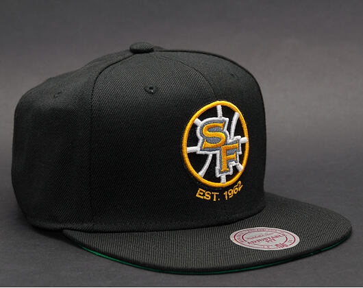 Kšiltovka Mitchell & Ness Solid Team Colour San Francisco Warriors Black Snapback